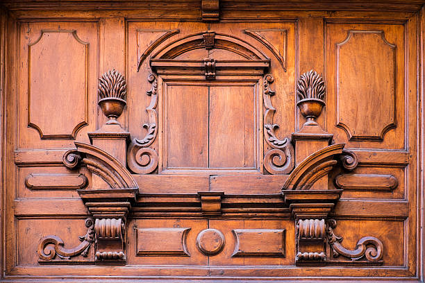 istock Carved wooden doorway 503700649