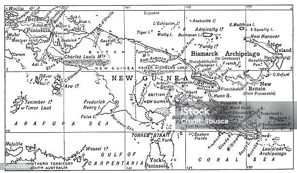 Alte Karte Von New Guinea Stock Vektor Art und mehr Bilder von Karte - Navigationsinstrument - Karte - Navigationsinstrument, Papua-Neuguinea, Antiquität