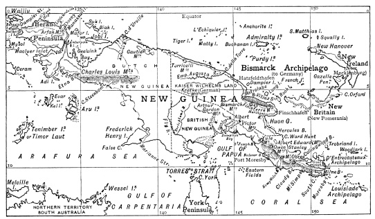 Antique map of New Guinea