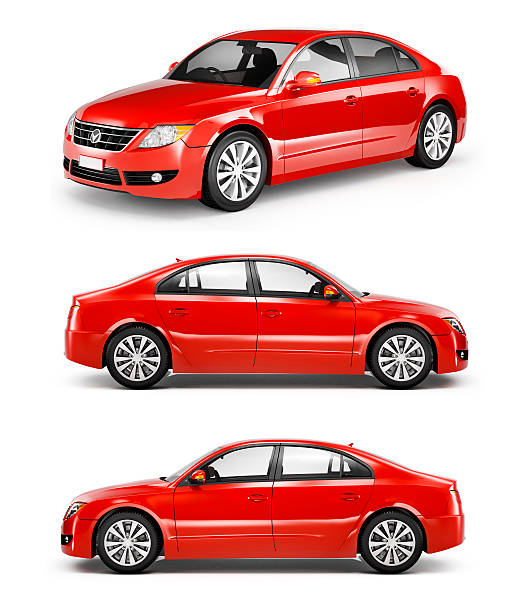 istock Red 3D Sedan Car 503701039
