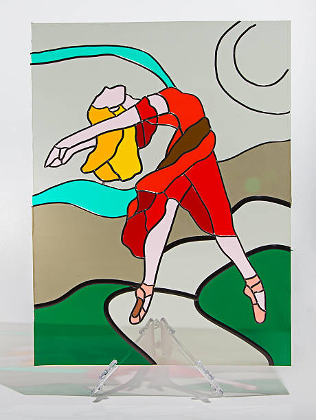 istock Stained glass - ballet lady 503701393