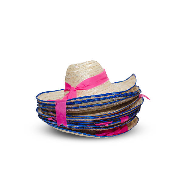 istock Old asian bamboo  conical hat have overlapping isolated 503701681
