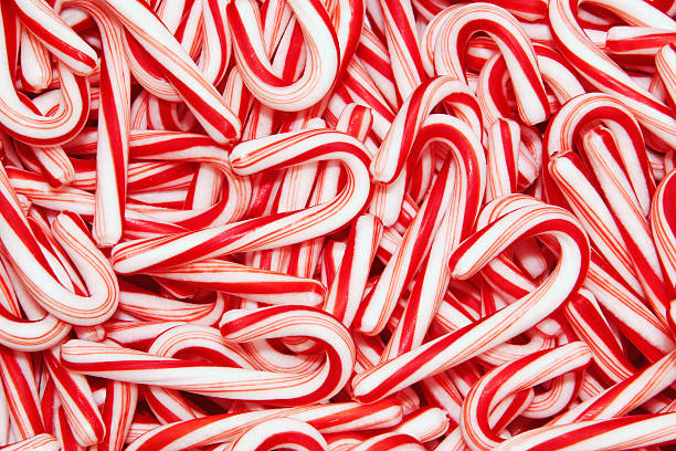 cukierki laski - stick of hard candy candy cane candy peppermint zdjęcia i obrazy z banku zdjęć