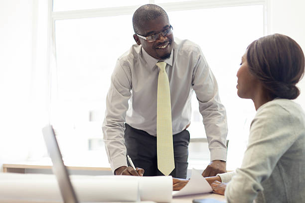 istock African businessman discussing his next plan 503704489