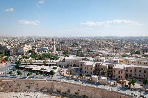 View from the Citadel of the Syrian city of Aleppo