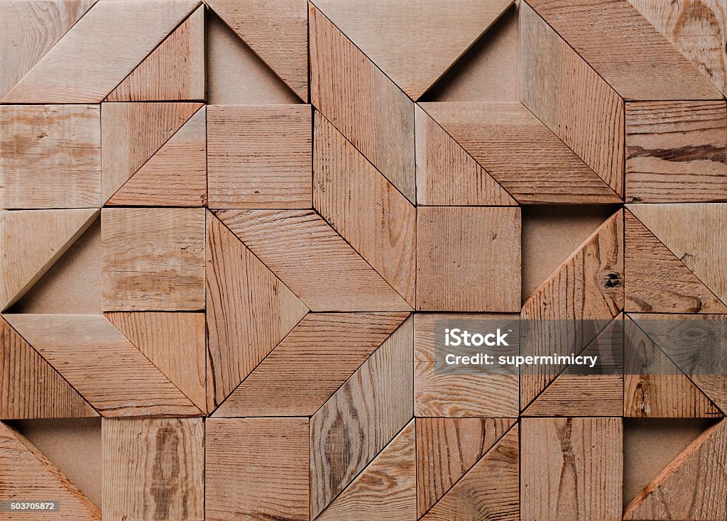 Arrière-plan de lignes géométriques pièces en bois. - Photo de En bois libre de droits