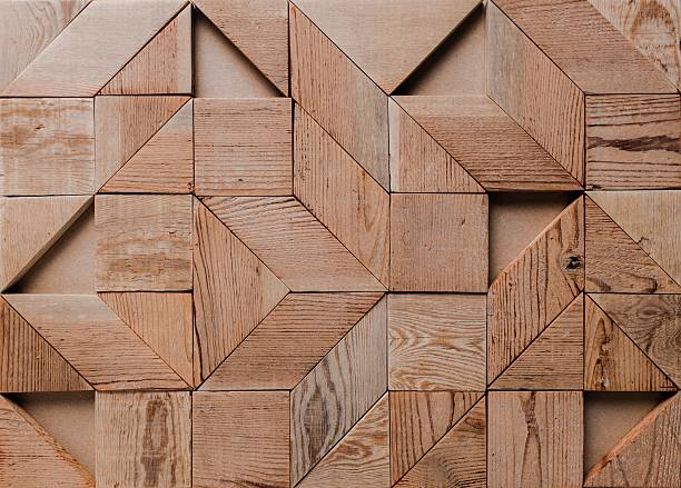 background of geometric wood pieces. abstract background of geometric wood pieces. constructivism stock pictures, royalty-free photos & images