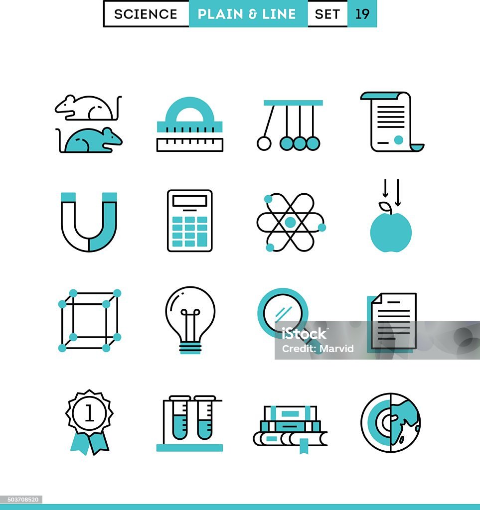 Science Practical Task Symbol Science Experiments Laboratory Studies And More Stock Illustration ...