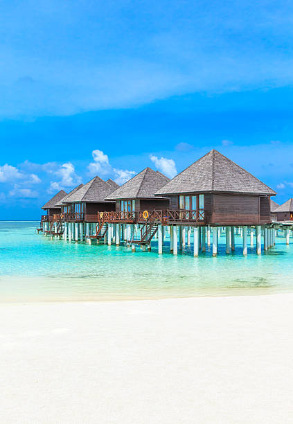 beach with Maldives stock photo