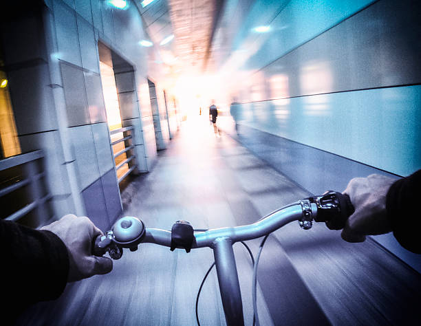 Diminishing Perspective Of Illuminated Underground Walkway