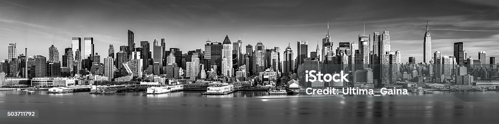 New York City panorama Black and white New York City panorama New York City Stock Photo