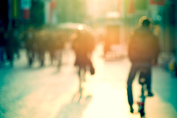 istock cyclist in the street, blurry 503712694