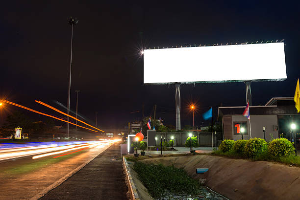 istock Blank billboard at twilight time ready for new advertisement 503715938