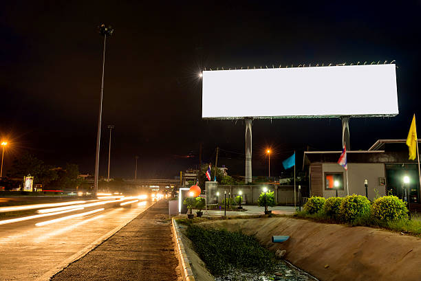 istock Blank billboard at twilight time ready for new advertisement 503716518
