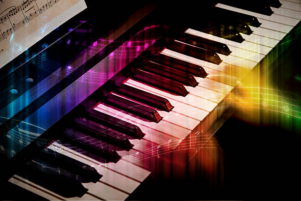 Rainbow Music on a Piano
