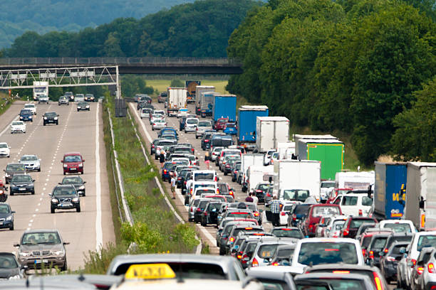 istock Traffic queue westbound on a German autobahn near Stuttgart 503725017