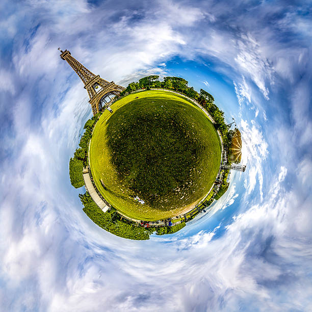 istock Miniature globe showing Paris and the Eiffel tower 503728055