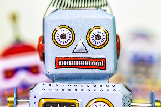istock Close up of a retro tin toy robot 503728511
