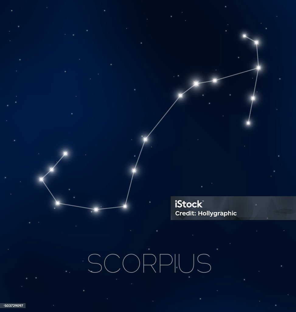 Scorpius constellation - Grafika wektorowa royalty-free (Gwiazdozbiór)