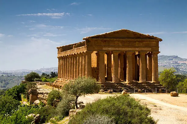 Ancient Greek Temple of Concordia, Agrigento, Sicily, Italy