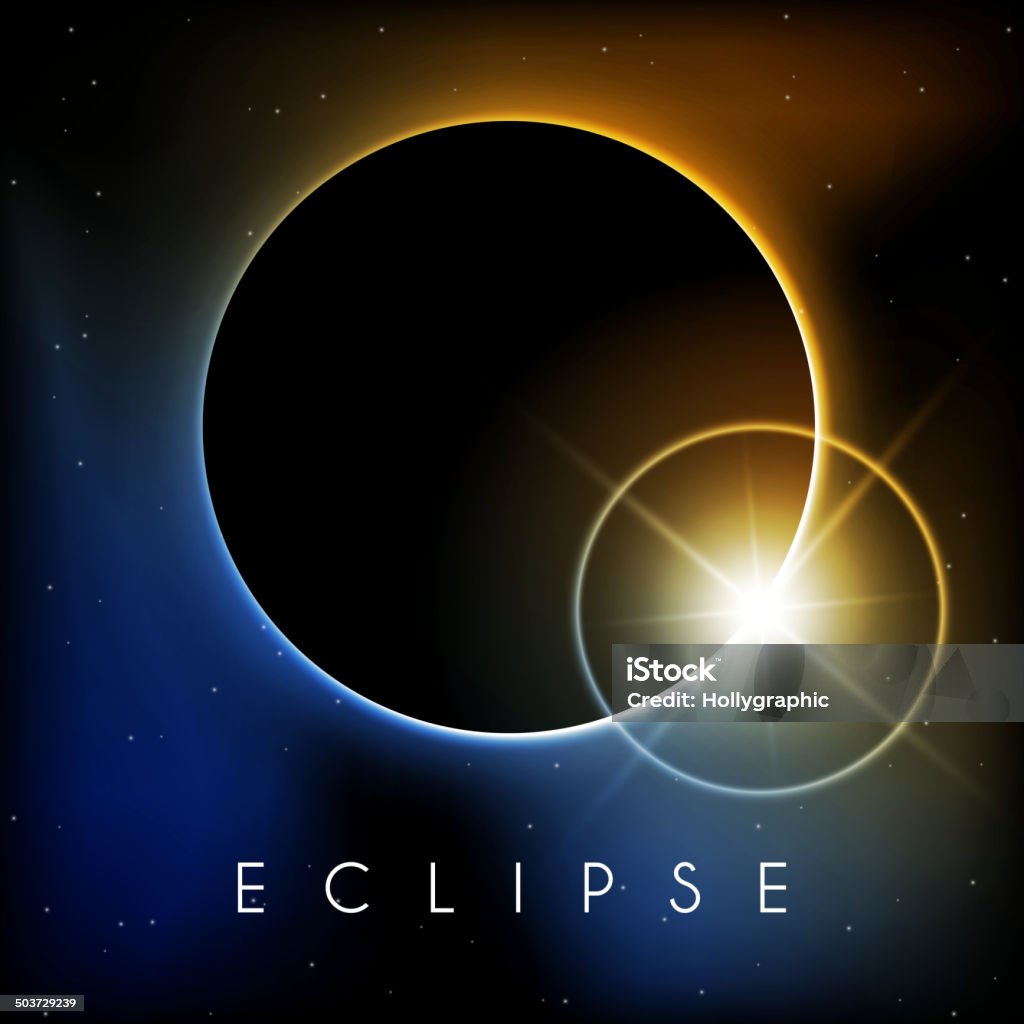 Eclipse con resplandor del objetivo - arte vectorial de Eclipse - Espacio libre de derechos