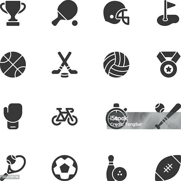 Sport Icons Regular Stock Illustration - Download Image Now - Icon Symbol, Sport, Tennis