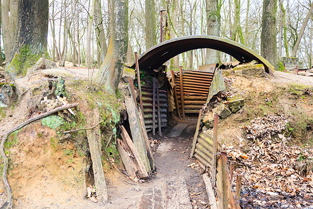istock world war one trenches on hill in flanders fields Belgium 503731105