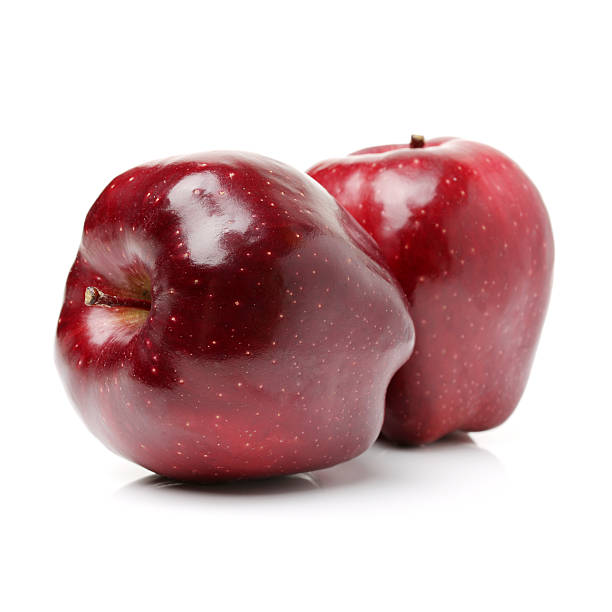 Red apple Red apple on a white background red delicious apple stock pictures, royalty-free photos & images