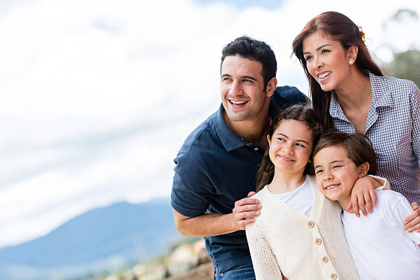 istock Happy family looking away 503731905