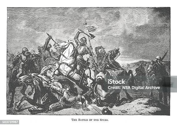 Walka Z Spurs - Stockowe grafiki wektorowe i więcej obrazów Henry VIII Of England - Henry VIII Of England, Białe tło, Bitwa