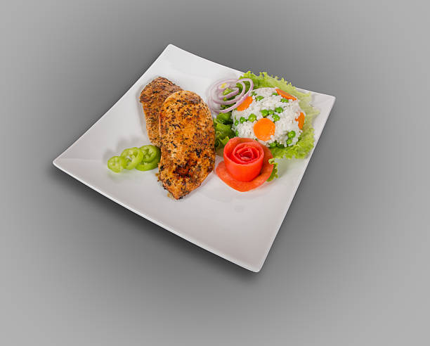 istock Chicken fillet on plate 503734288