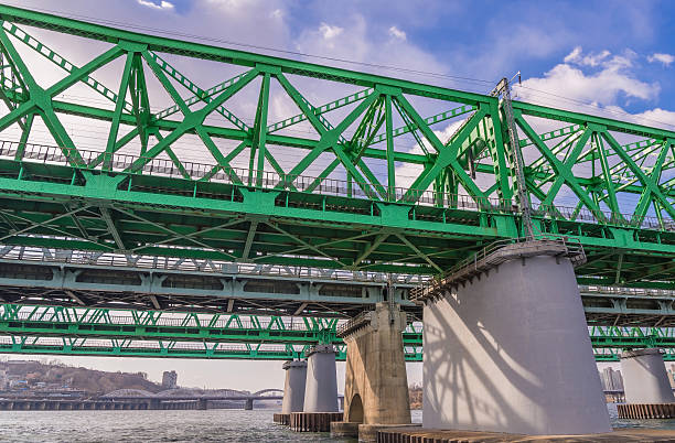 istock Large bridge highway over the river in Seoul, Korea 503735134