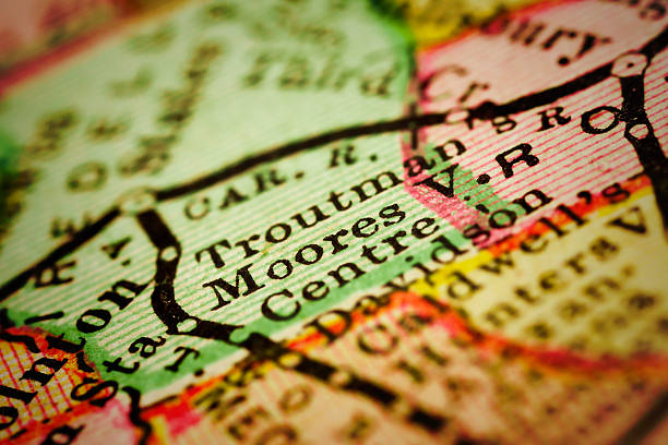 istock Mooresville, North Carolina on an Antique map 503735544