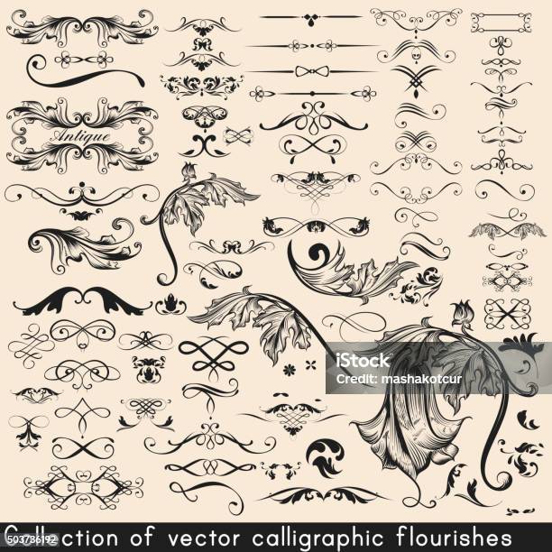 Vector Calligrams Vector Set Of Calligraphic Monogram For Design Calligraphic Vec Stock ...