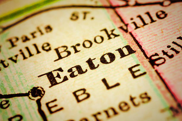 istock Eaton, Ohio on an Antique map 503736532