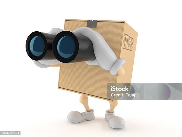 Package Stock Photo - Download Image Now - Binoculars, Box - Container, Business Finance and Industry