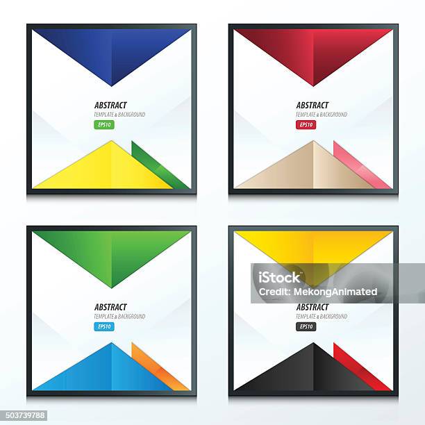 Vector Triangle Pamphlet Vector Triangle Design 4 Item Stock Illustration - Download Image Now ...
