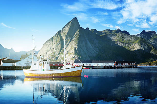 istock sunset - Reine, Lofoten islands, Norway 503740218