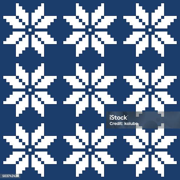 Snowflakes Seamless Pattern Stock Illustration - Download Image Now - Abstract, Arts Culture and Entertainment, Backgrounds