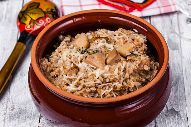 istock Russian traditional buckwheat with mushrooms 503742622