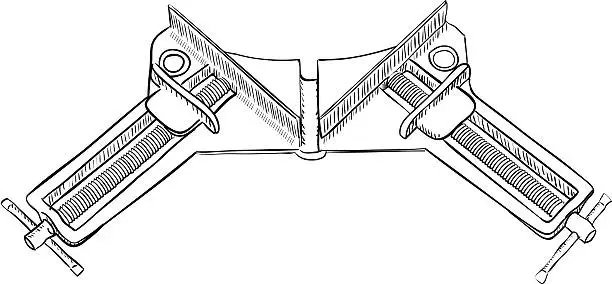 Vector illustration of Angle Clamp illustration