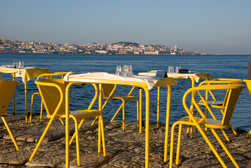 Cafe with a view in Lisbon, Portugal