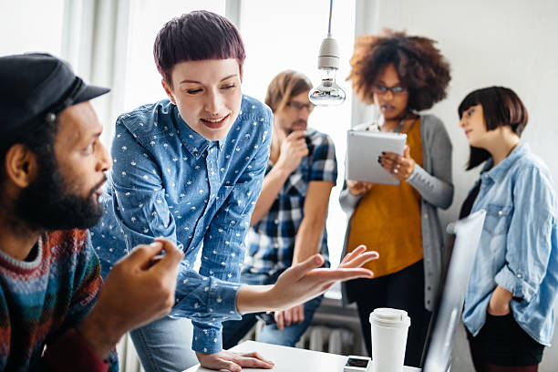 istock Young professionals working together on new project 503752586