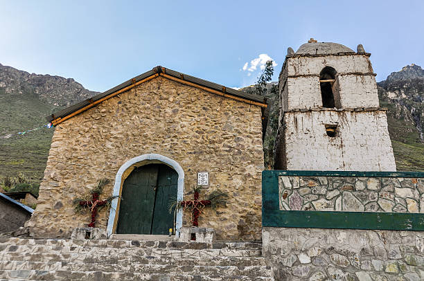 istock Little church in the deep Colca Canyon in Peru 503752800