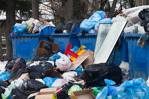 istock Lying on the street trash in containers and around 503753050