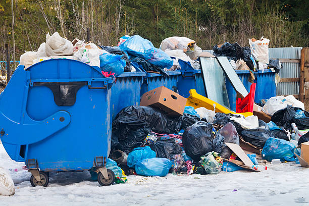 istock Lying on the street trash in containers and around 503753100