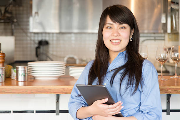 istock Young japanese lady manager of cafe restrant 503753540