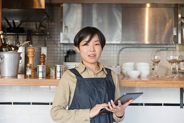 istock Young japanese lady manager of cafe restrant 503753644