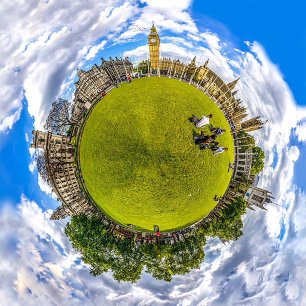 istock Miniature globe showing London and the Big Ben 503755969