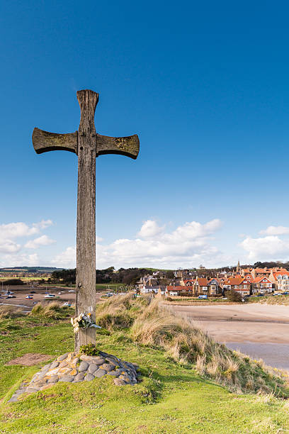 istock Wooden Cross at Alnmouth 503756099